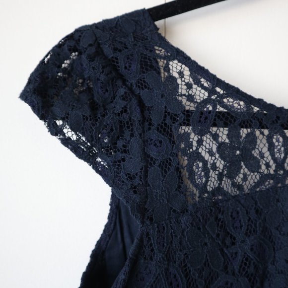 Hollister Navy Blue Lace Mini Dress - Picture 4 of 8